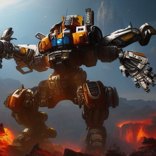 Titanfall Anti-Ship Titan in Detailed Matte Style