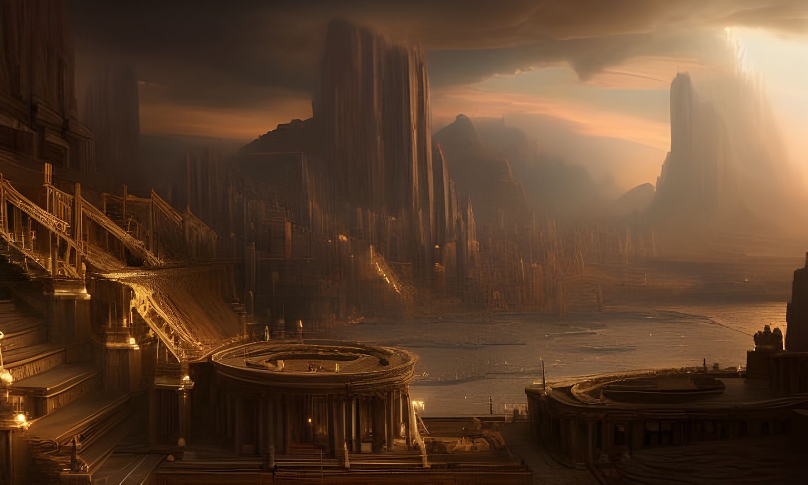 Epic Phoenician Trading Stations: Digital Matte Painting