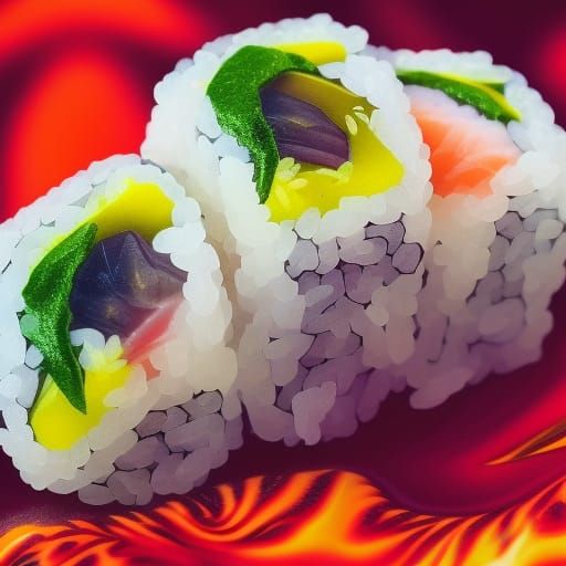 Psychedelic Sushi: A Macro Photography Dream
