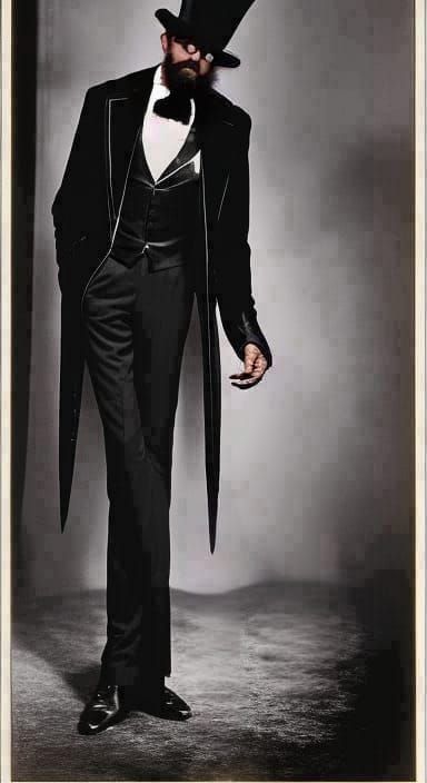 Gothic Horror Nightmare Man with Blade Fingers