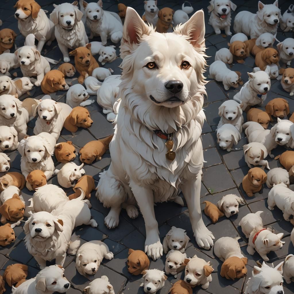 Anime Style Dog in 3D