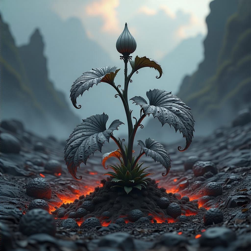 Dark Fantasy Inkroot Plant Concept Art