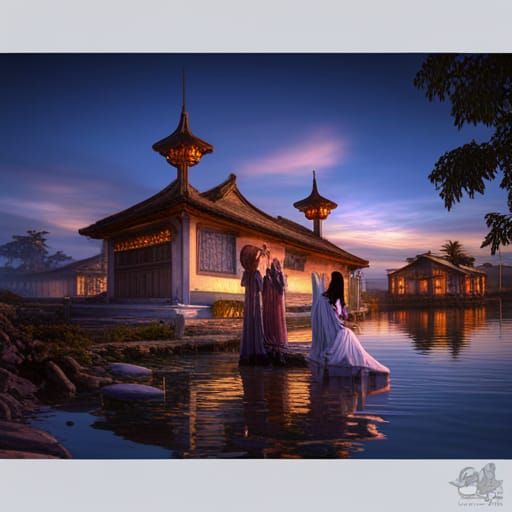 Filipino Marriage Proposal at Sunset in Rutkovsky Style