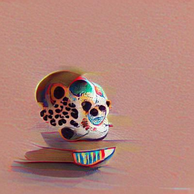 Festive Calavera with Floral Designs