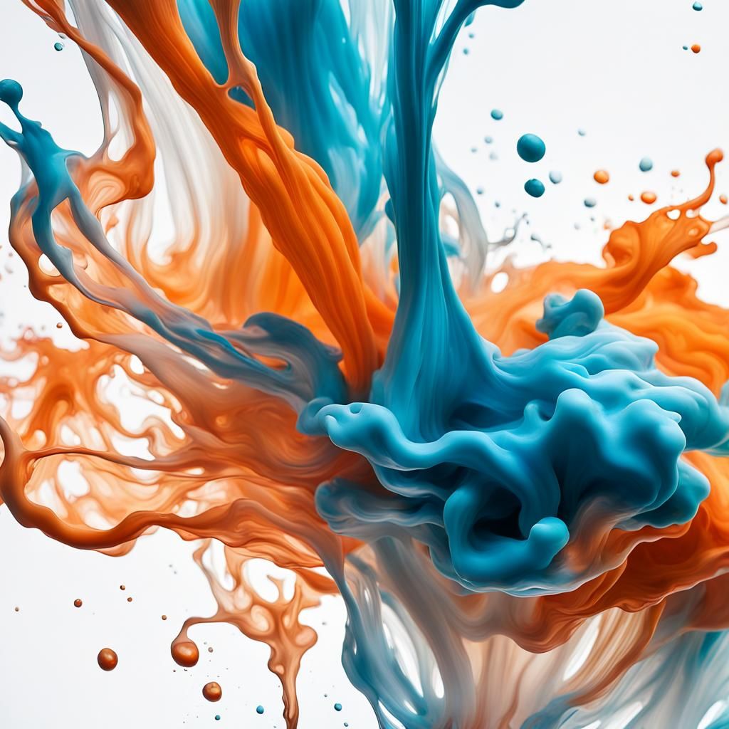 Dynamic Ink Swirls: Colorful Motion Art