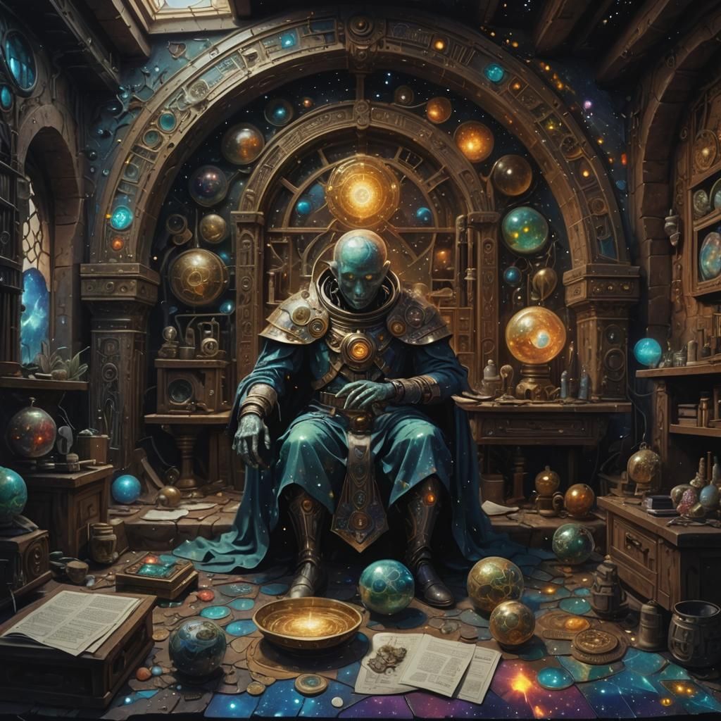 Astral Servitor Providing Financial Help as Cosmic Art