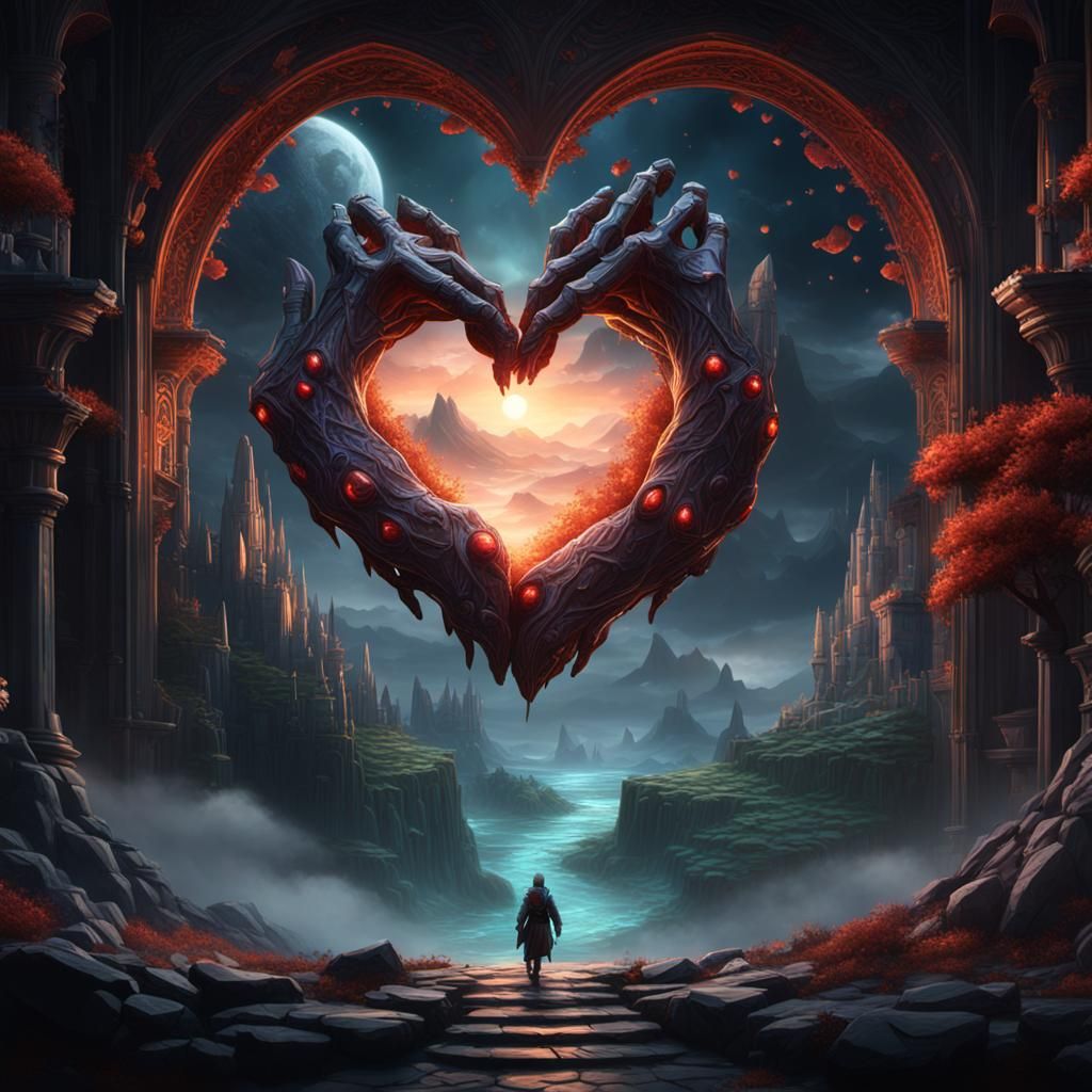 Fantastical Heart Offering in Deep Color