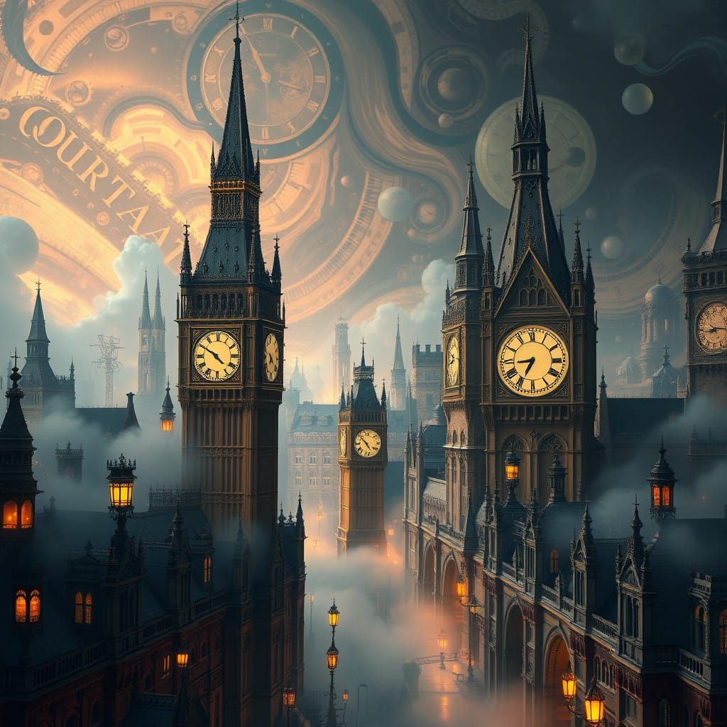 Steampunk city countdown
