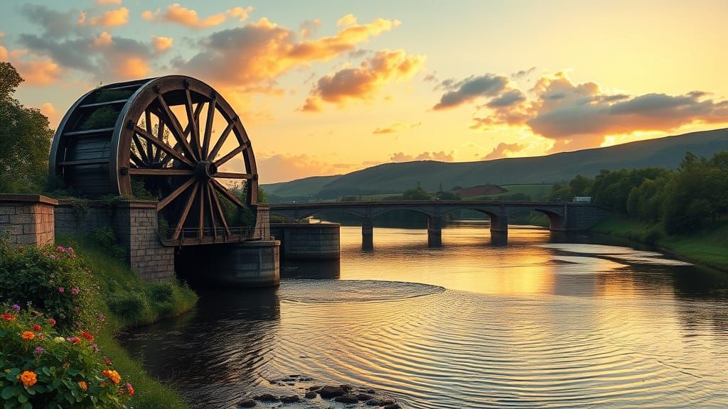 Golden Dusk on the Falkirk Wheel
