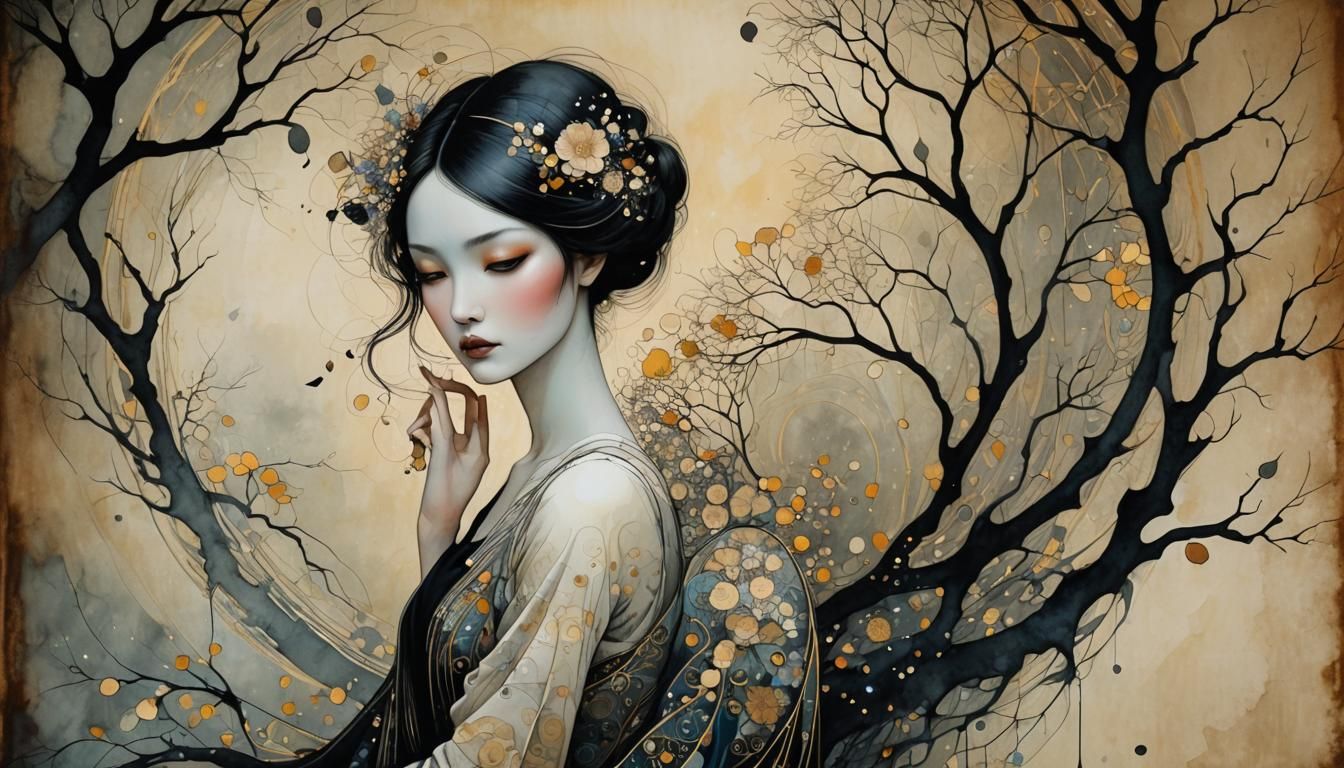 Magic Appears in Darkness: Art Brut Digital Illustration