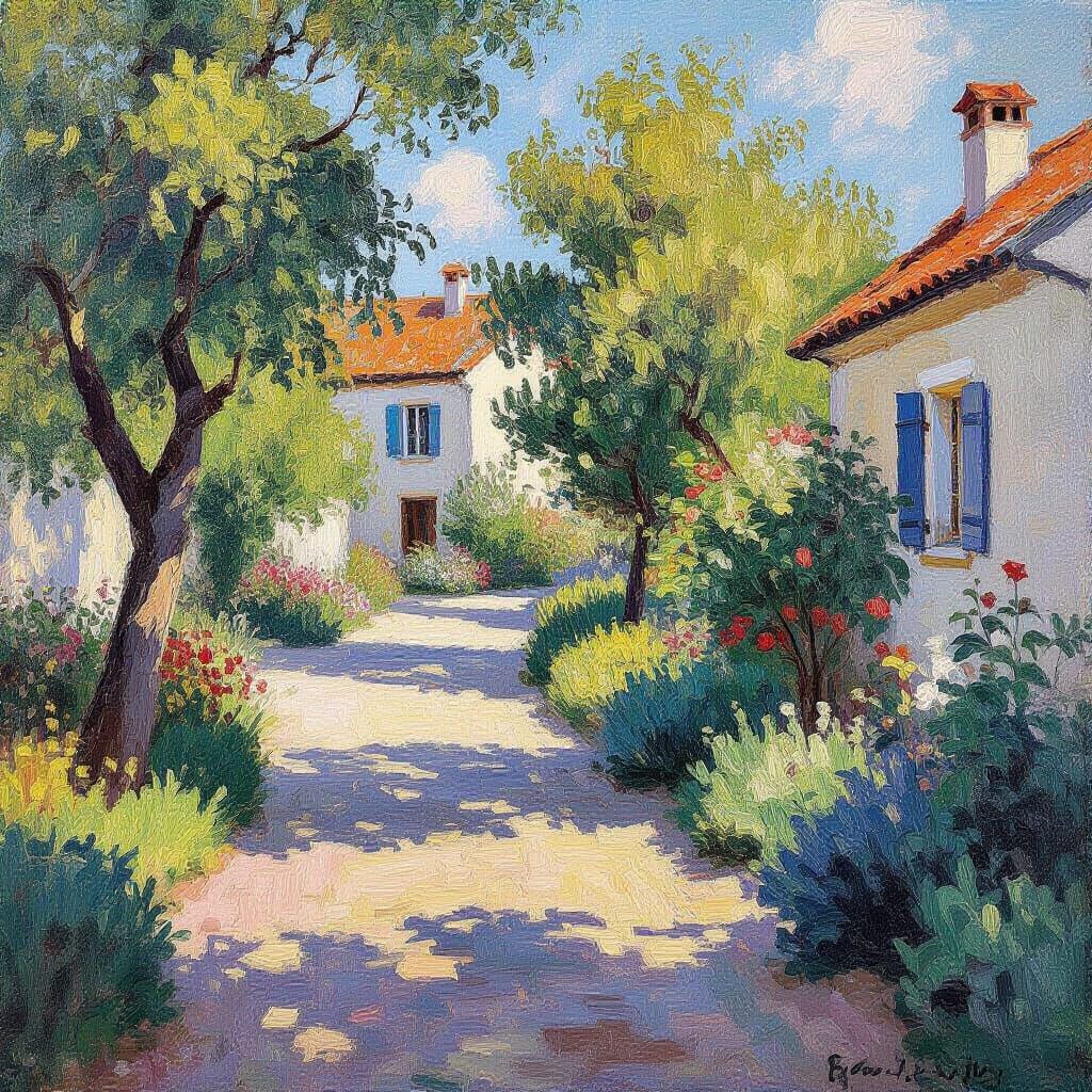 Impressionist Oil Painting in Monet Style