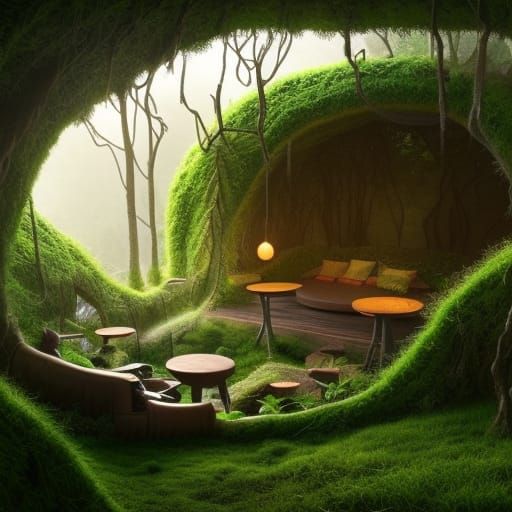 Nature-Infused Home Inside Giant Oak Tree