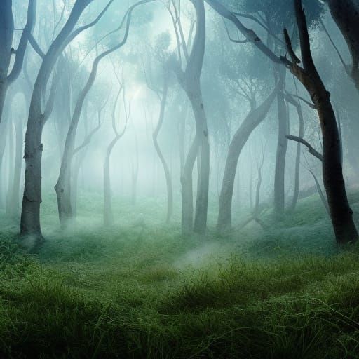 Crystal Prison: Forest Sandstorm in Glass