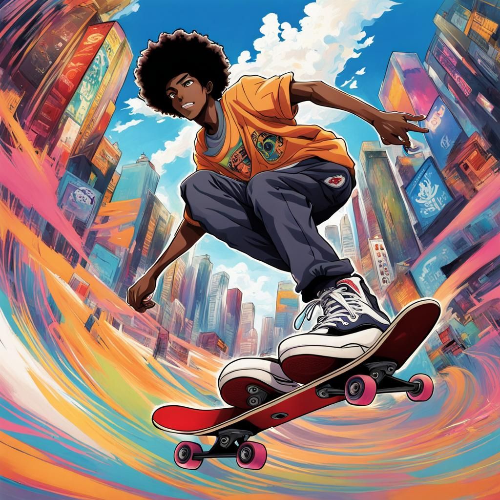 Afro Skater: Anime-Inspired World Changer