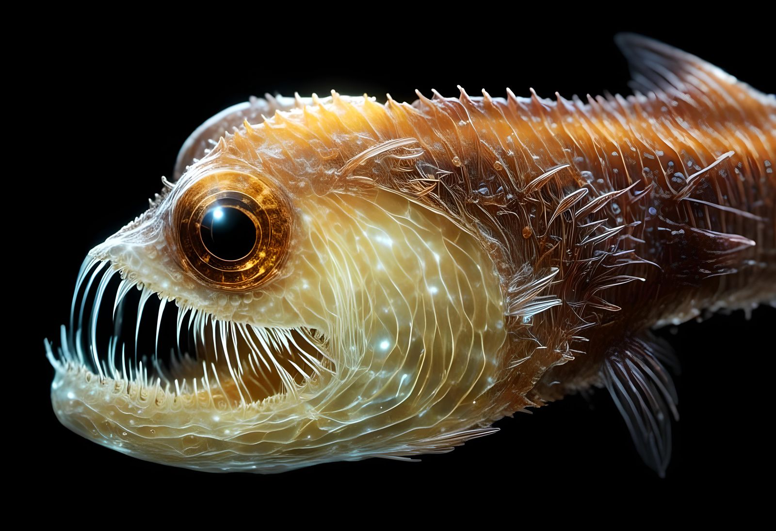 Deep Sea Viperfish with Bioluminescent Glow