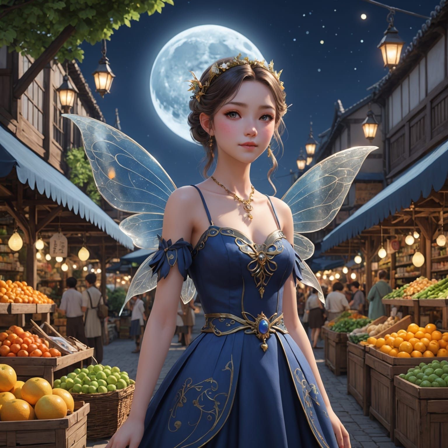 Moon Fairy in Enchantia: 3D Anime Art