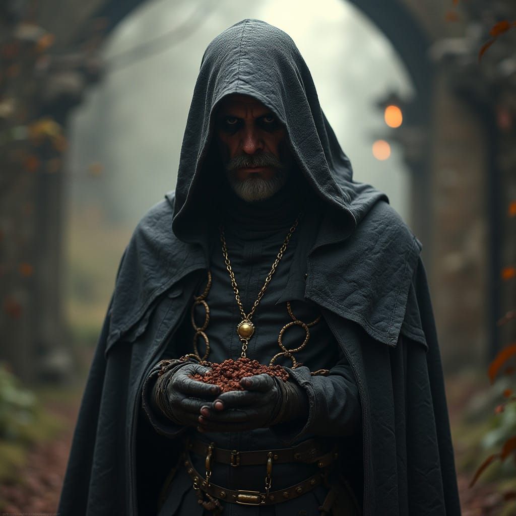 Grimdark Scene in a Dark, Gritty Fantasy Style