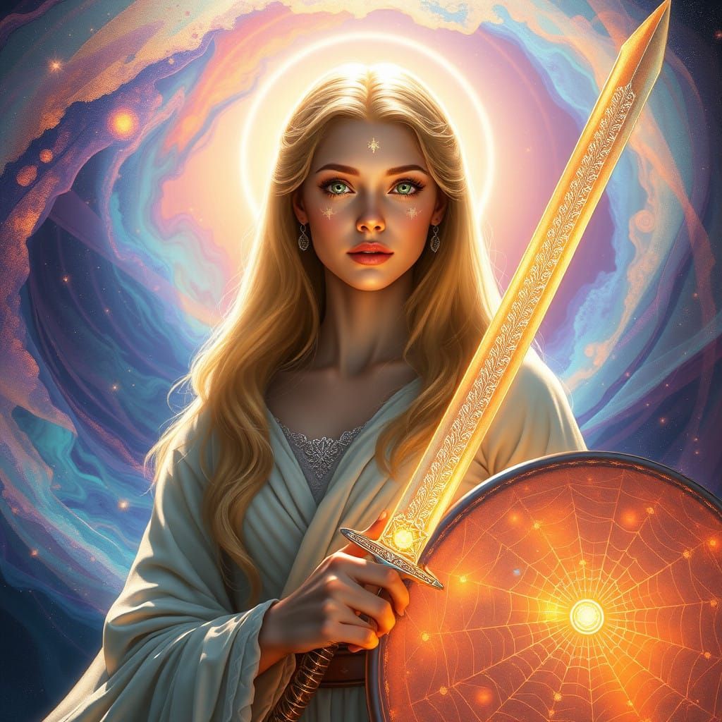 Ethereal Maiden Radiates Light and Wisdom