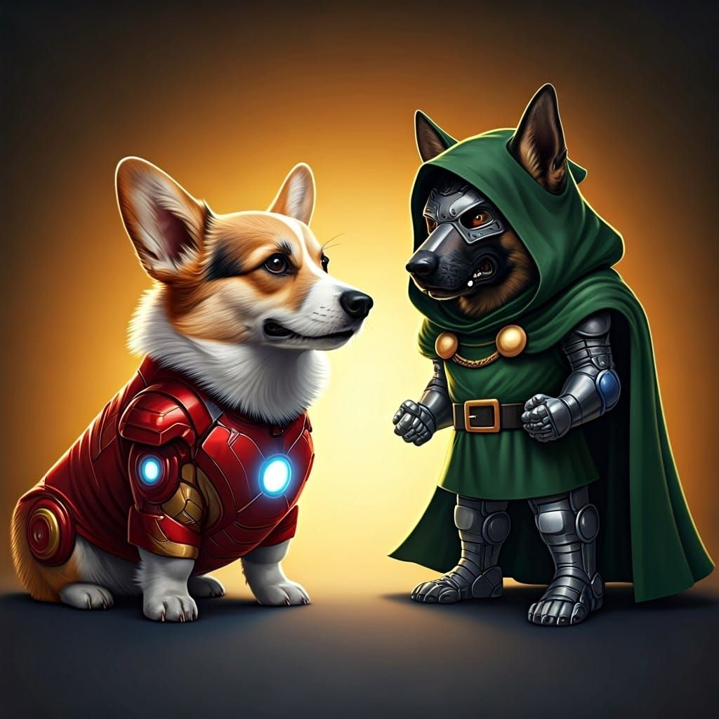 Canine Superheroes Face Off in Epic Battle