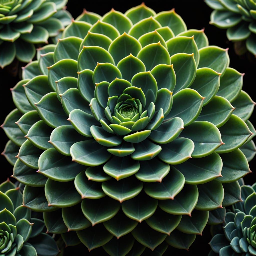 Mandala Succulent: Hyper-Realistic Botanical Close-Up