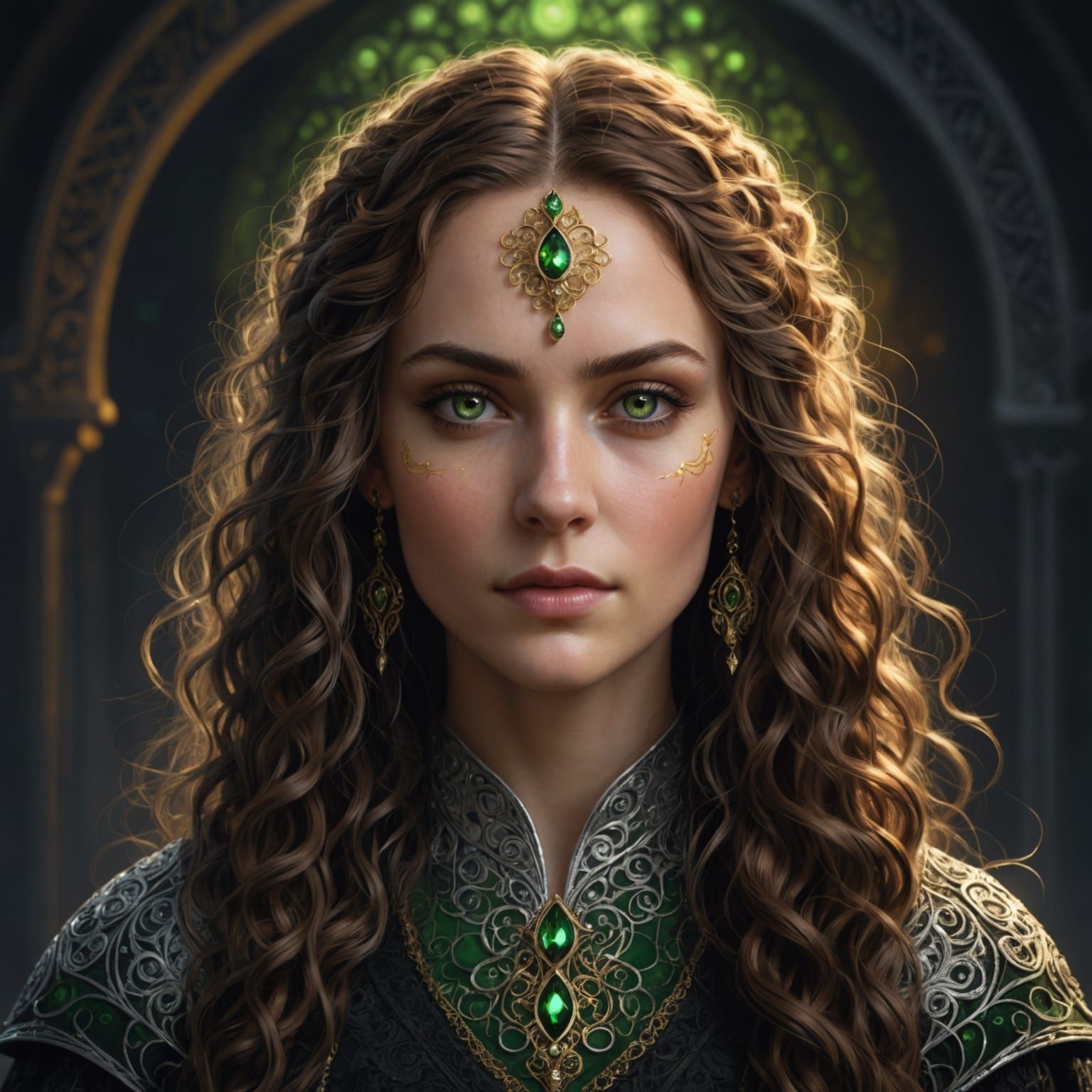 Slavic Gothic Woman Portrait in Fantasy Concept Art