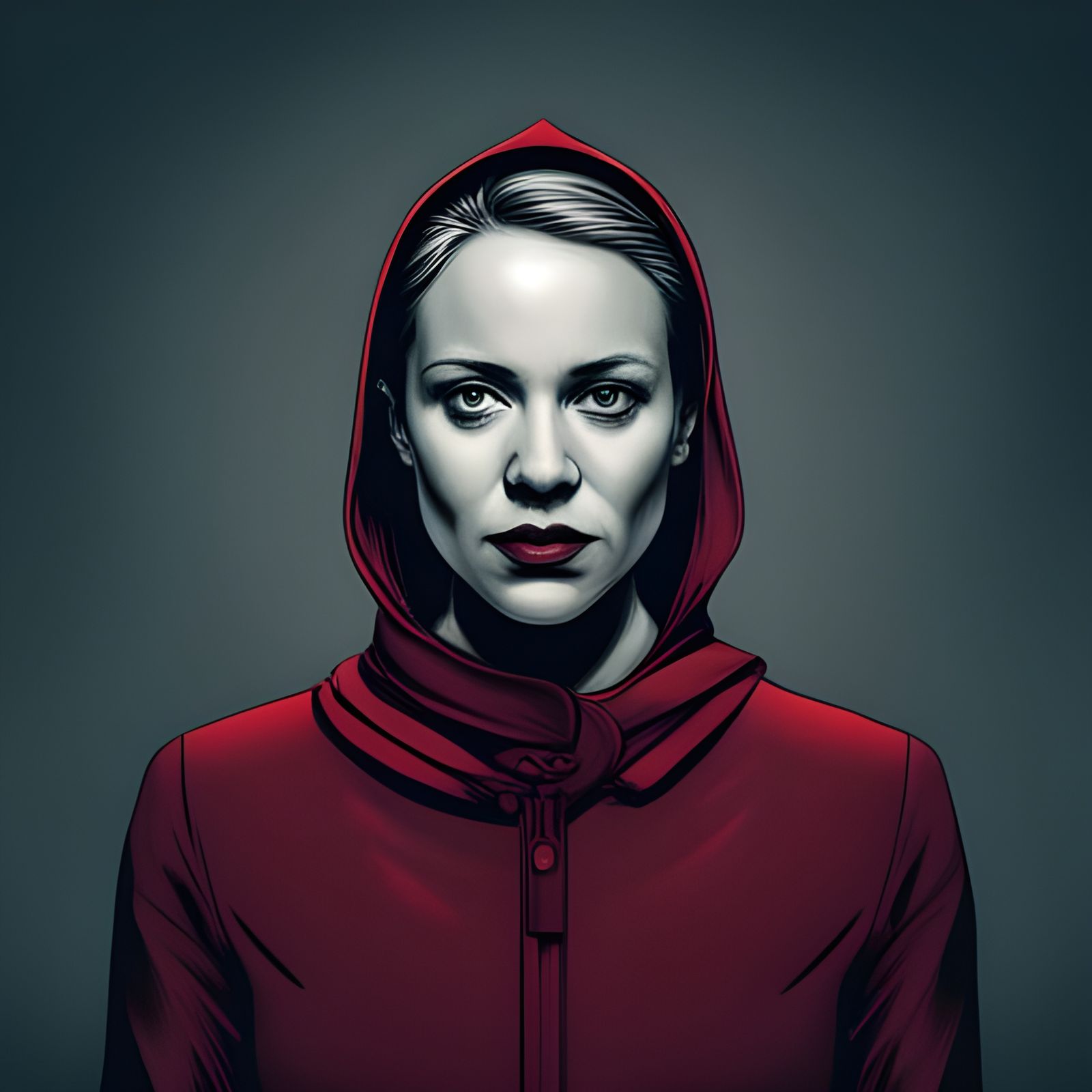 Offred Handmaid's Tale in Graphic Novel Style