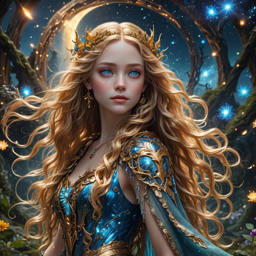 Cosmic Fairy in Magical Land: Digital Art