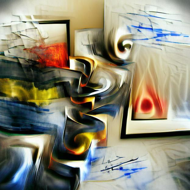 Dynamic Abstract Artwork with Vibrant Colors