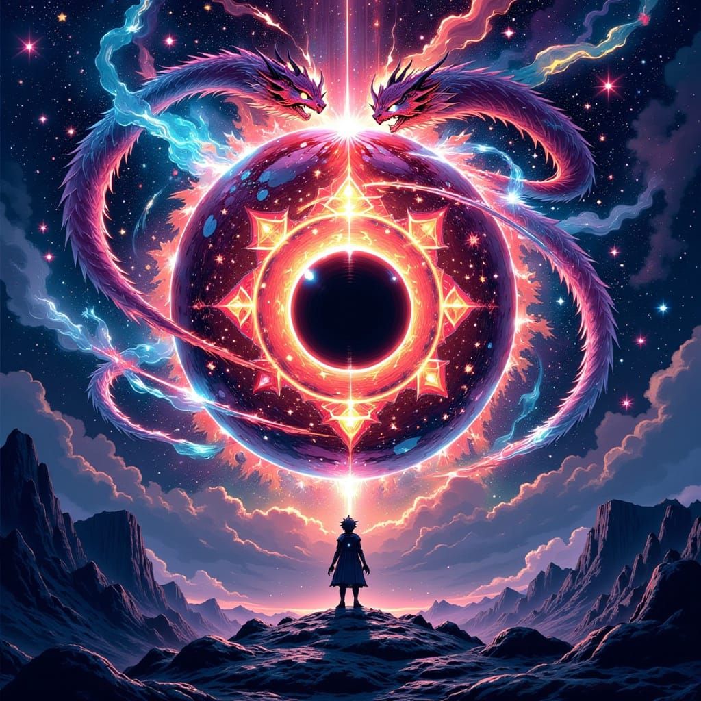 Quantum Orb with Dragons in Studio Trigger Style