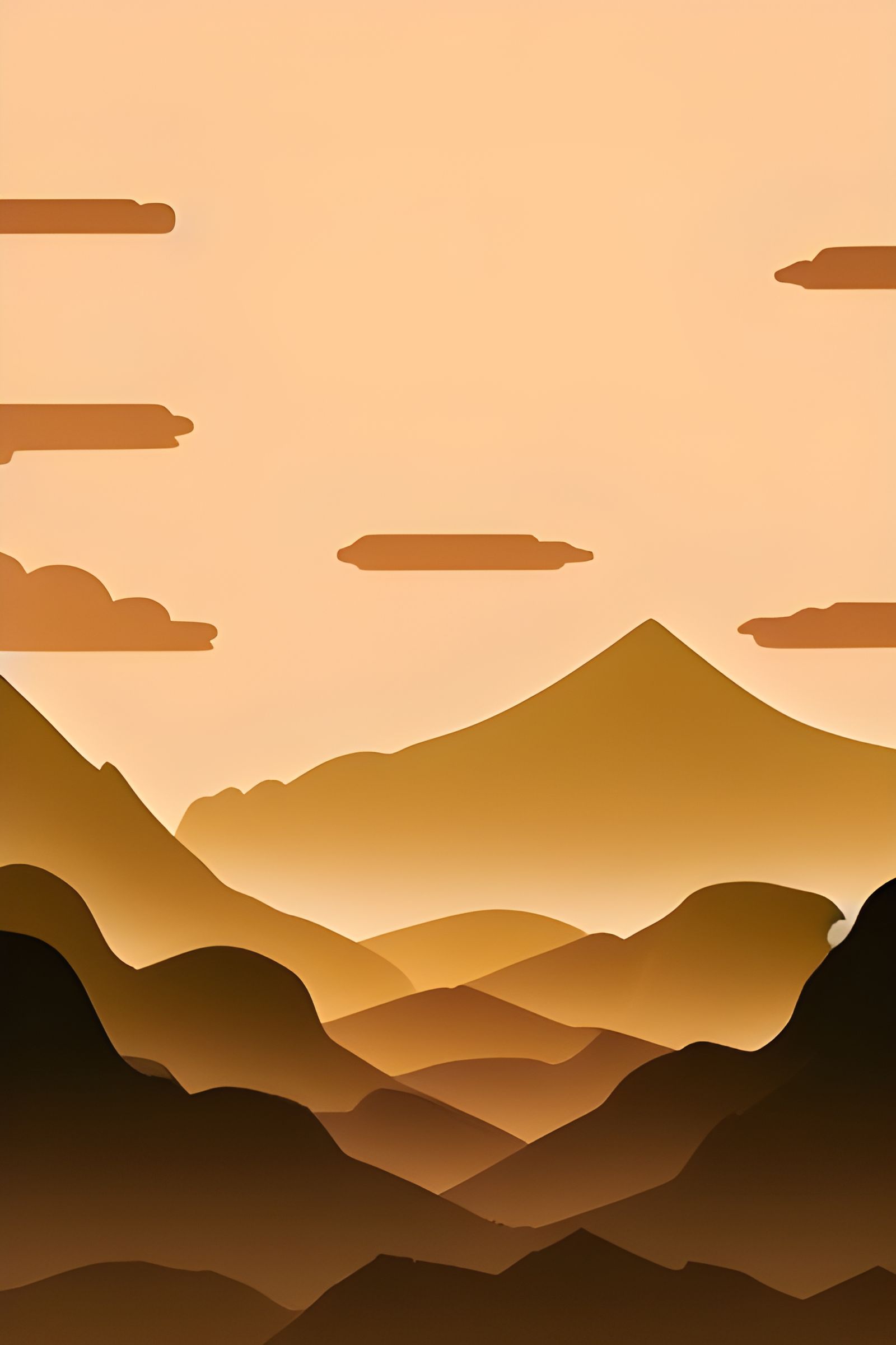 Realistic 8K Ink Drawing of Fantasy Mountains