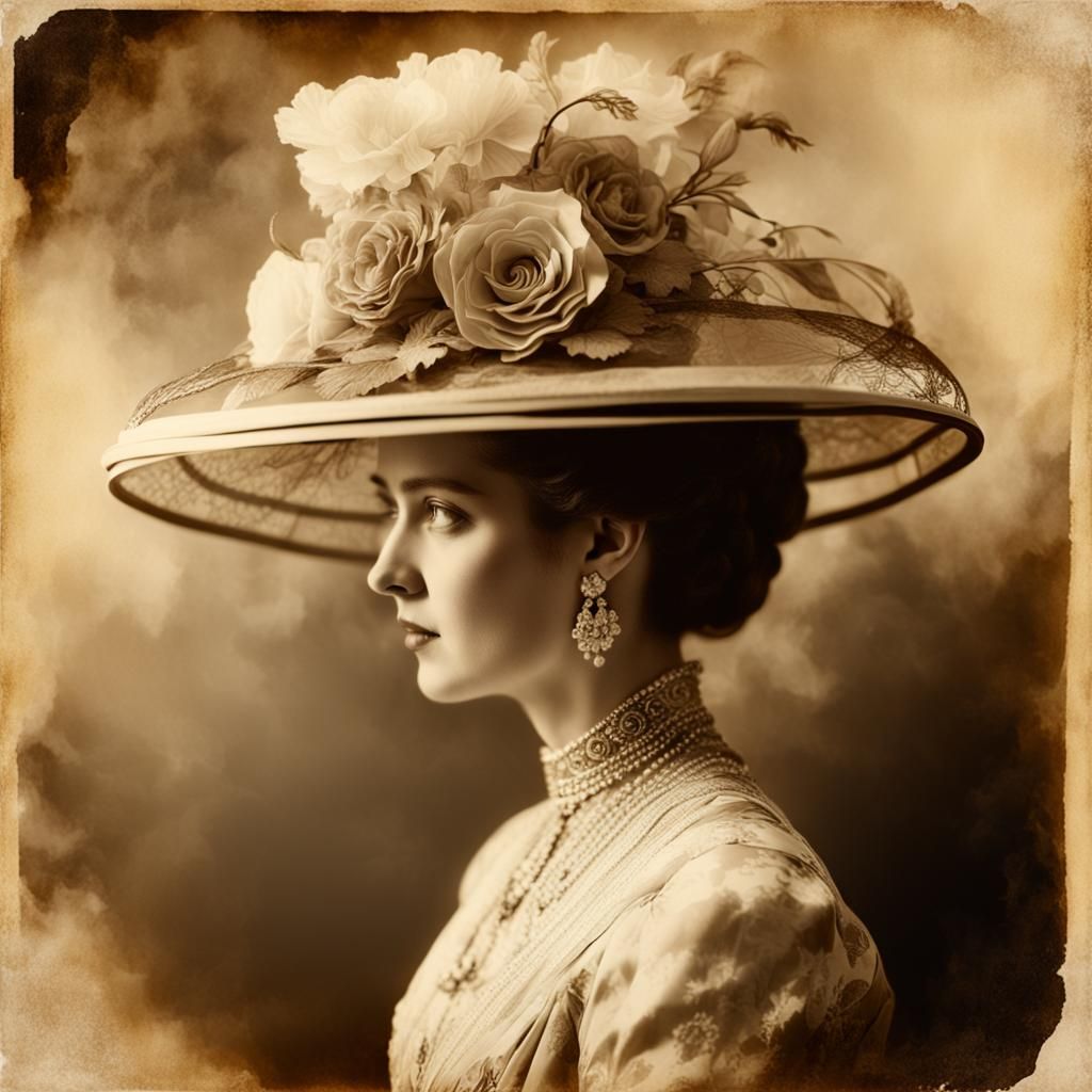 Fancy hat portrait - hat challenge entry