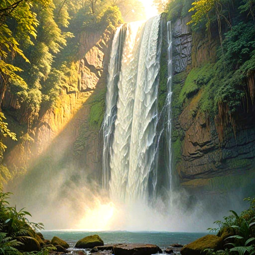 Majestic Waterfall Base: A Natural Wonder