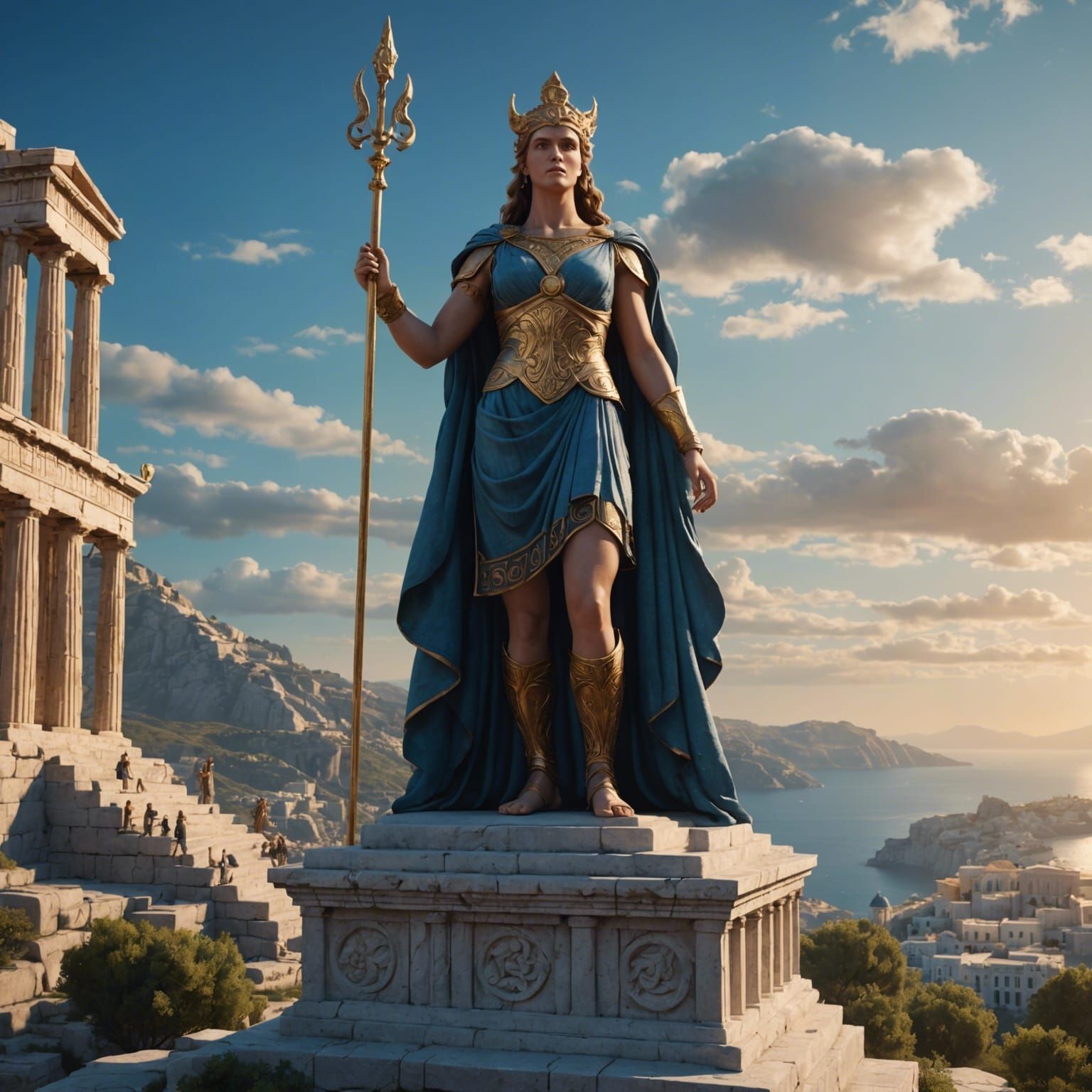 Animated Greek Goddess Statue Concept Art