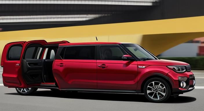 Blood Red Kia Soul Party Limousine Conversion