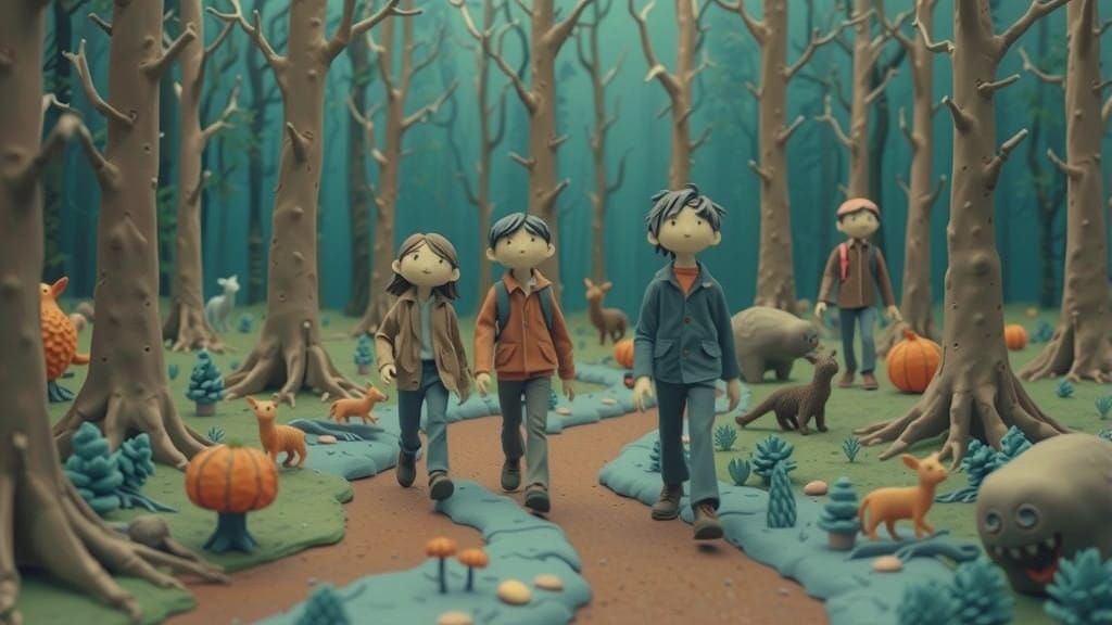 Whimsical Claymation Figures Explore a Mysterious Clay Fores...