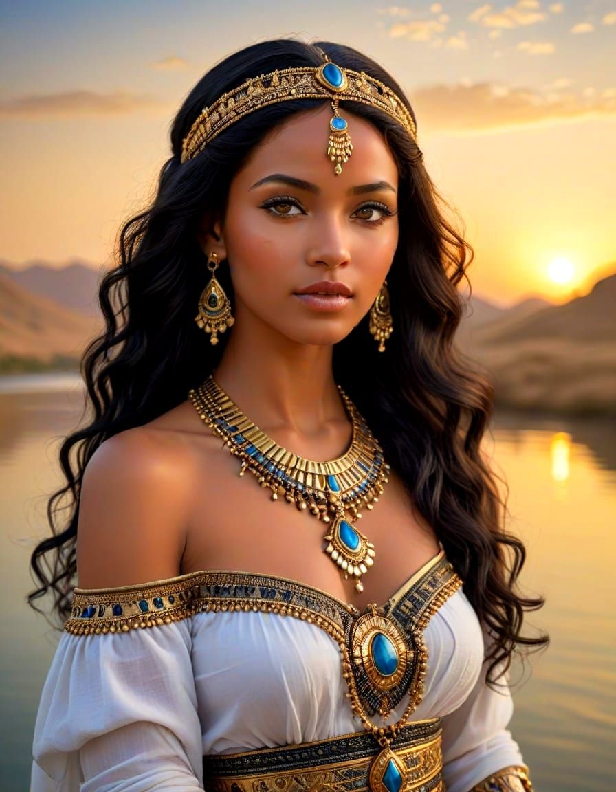 Beautiful Nilotic Princess in Pharaonic Egypt