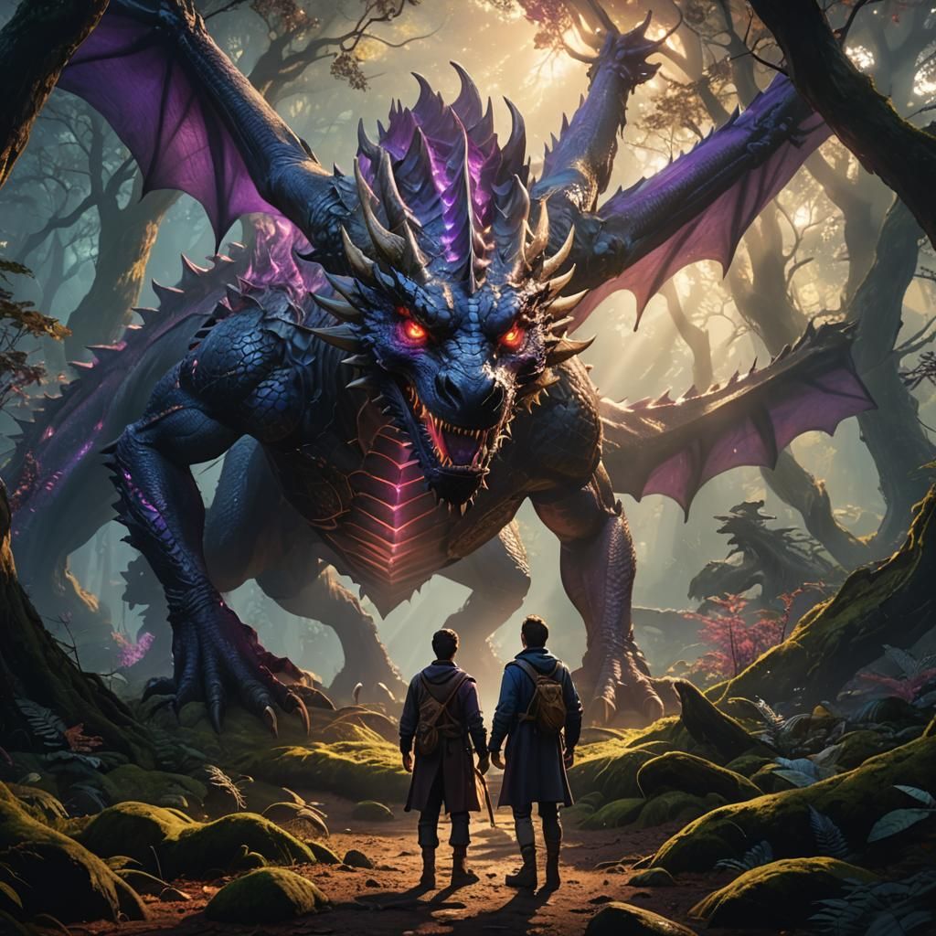 Mystical Forest Dragon Search: Fantasy Concept Art