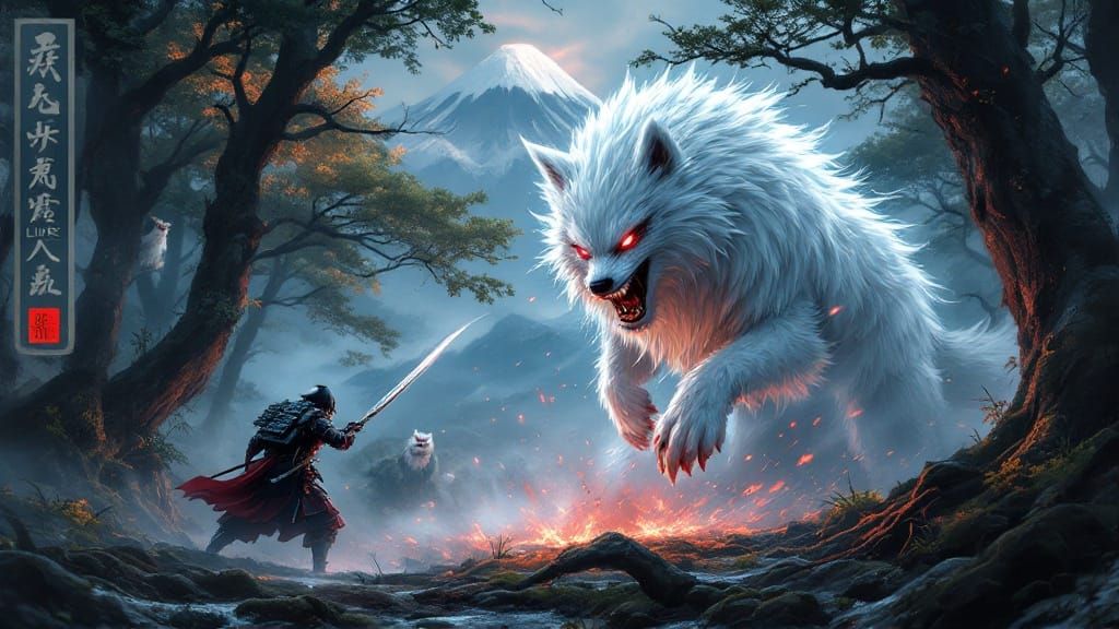 Mystical KITSUNE Battles Armored Samurai in Ancient Japanese...