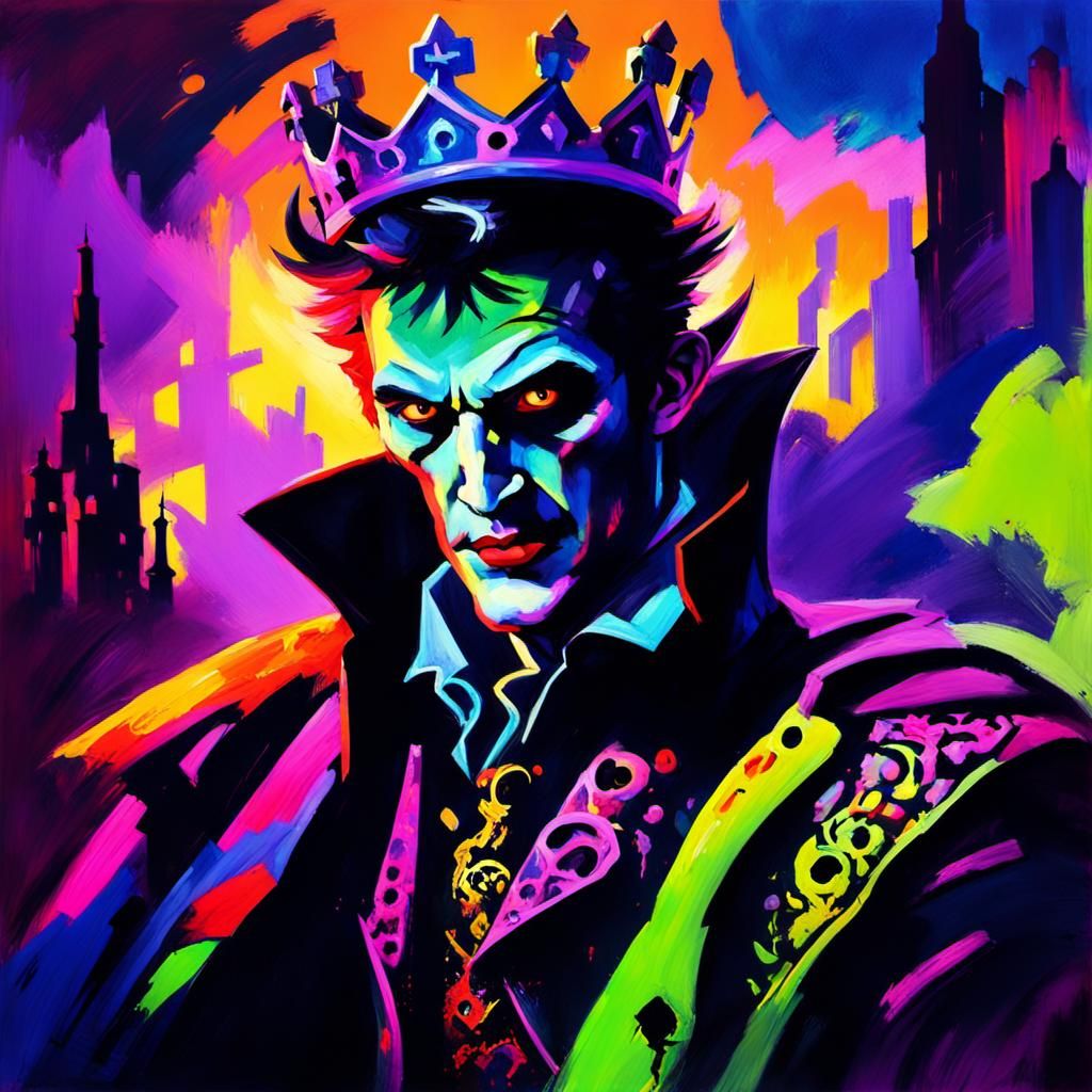 Fluorescent Vampire Tormenting Crown: Expressionist Twilight...