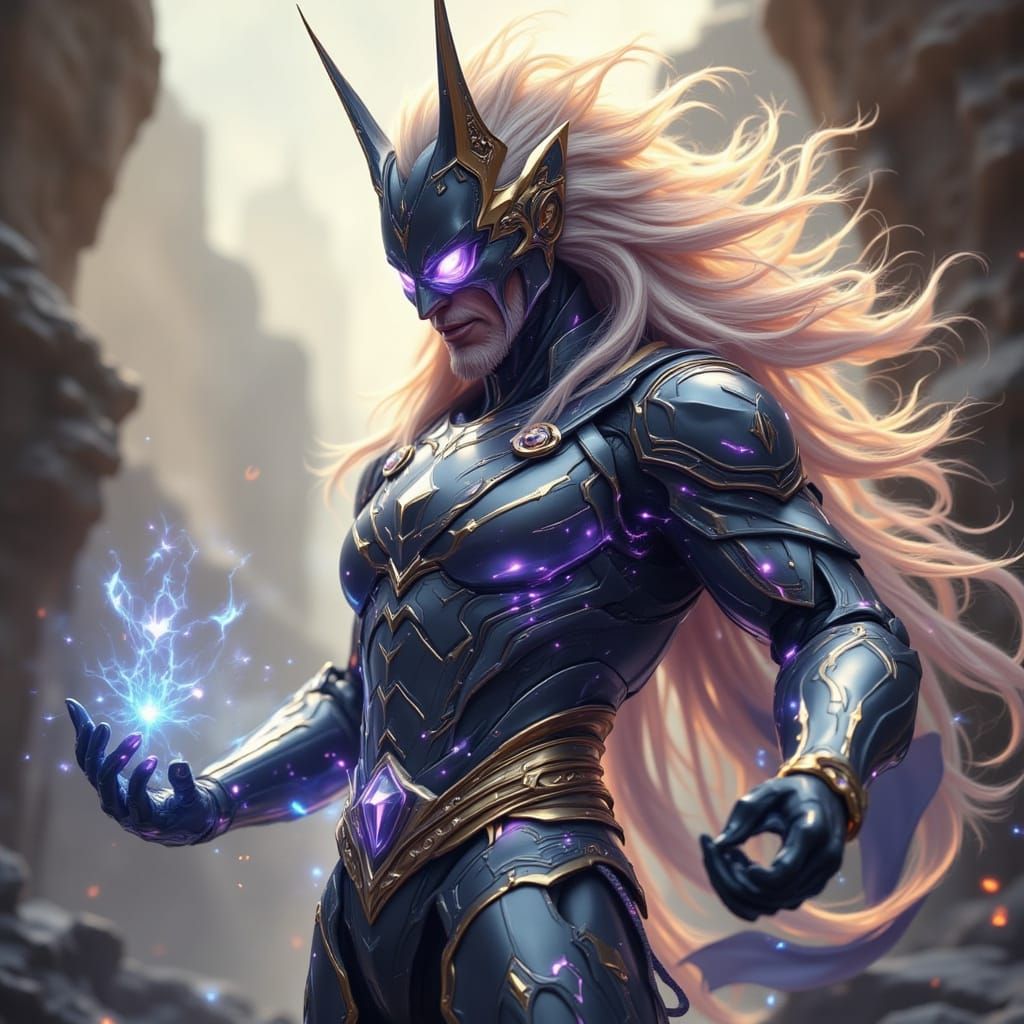 Armored Fantasy Superhero Powers Up in Photorealistic Hyper-...