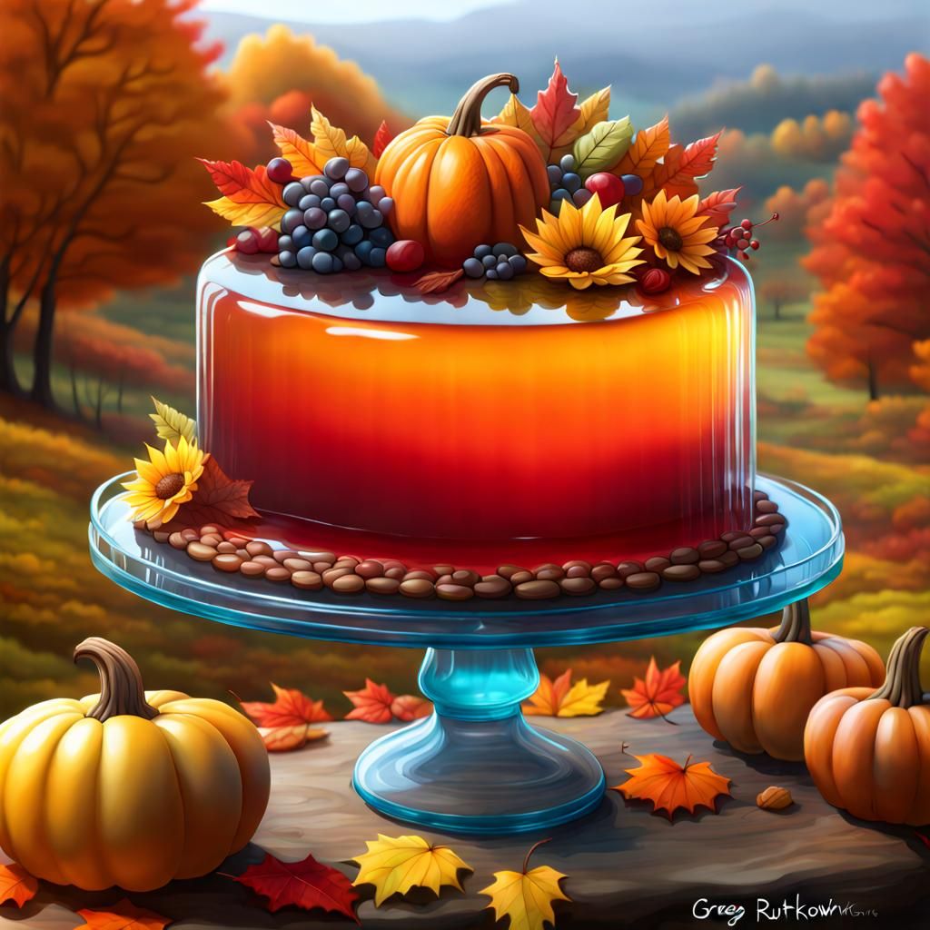 Transparent Jelly Thanksgiving Cake