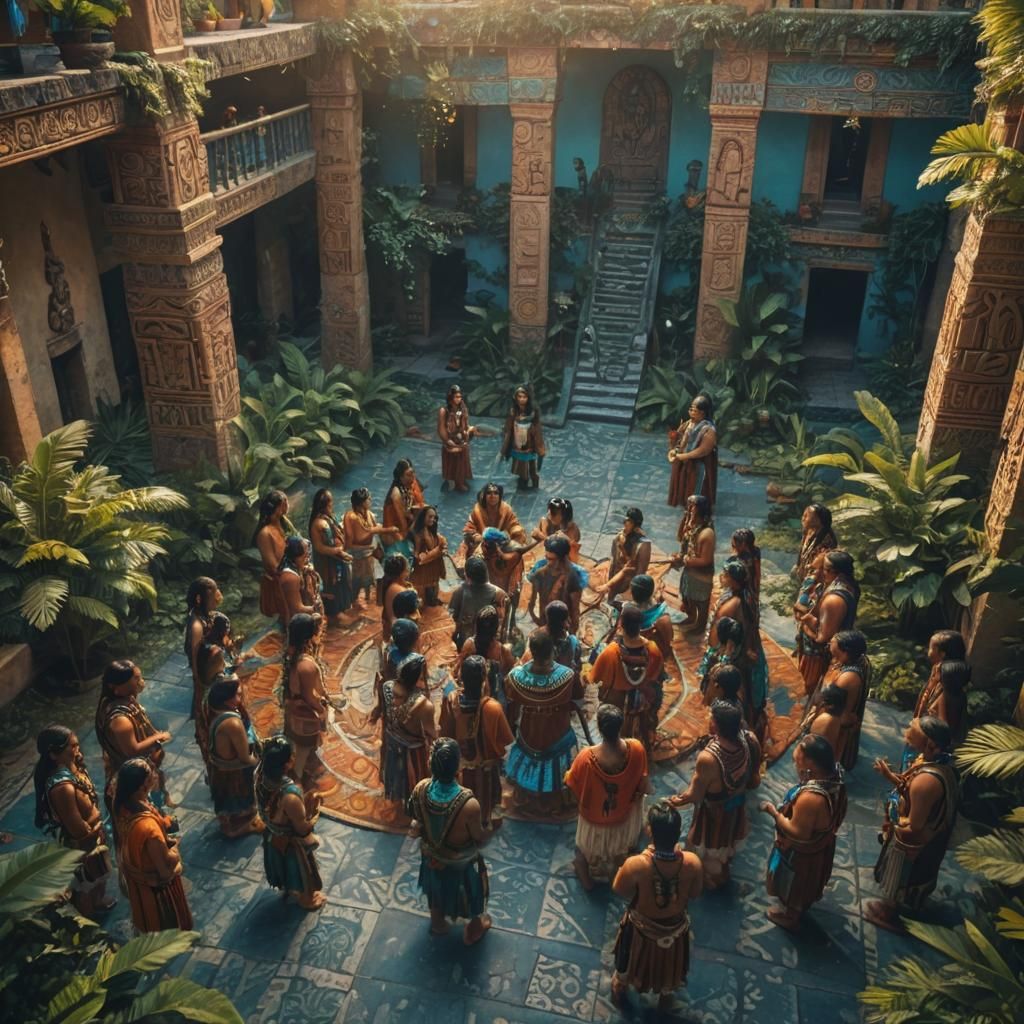 Aztec-Mayan Inspired University Ceremony in Fantasy Style