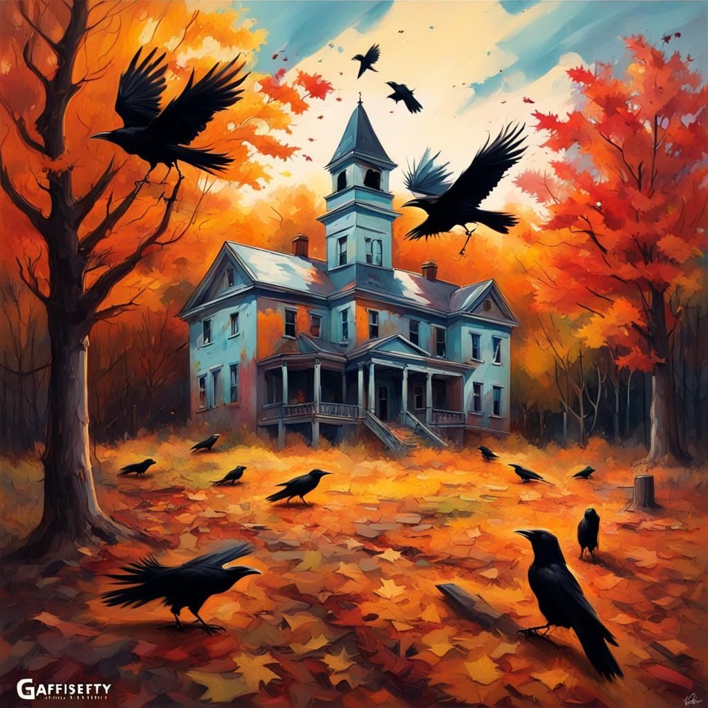 Crows Circle Abandoned Asylum: Graffiti Art Style