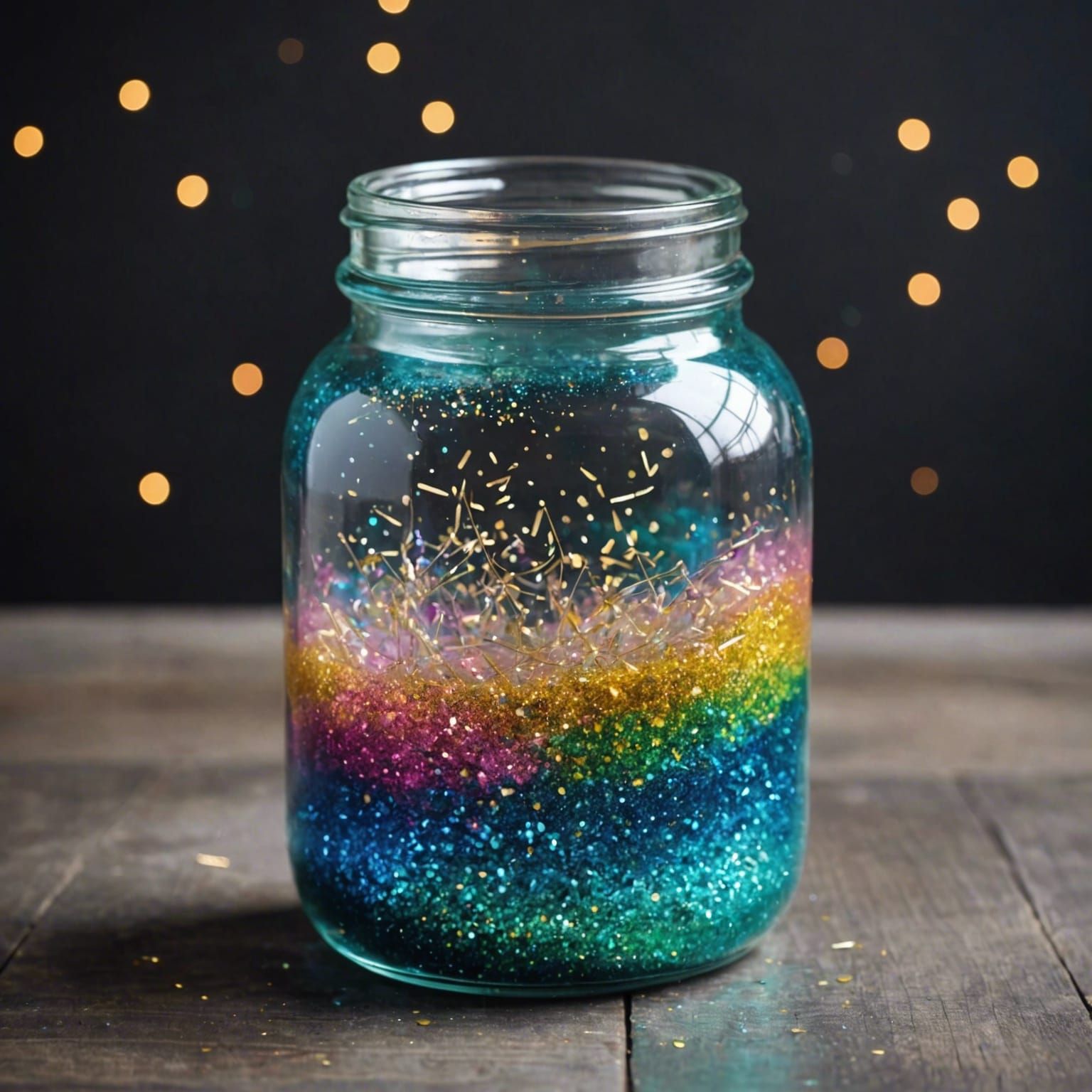 Magical Calming Jar with Glitter and Colored Water