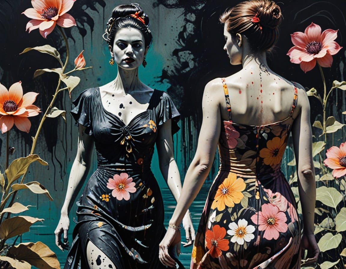 Expressionist Woman Watched by Sinbad, Francis Bacon Style