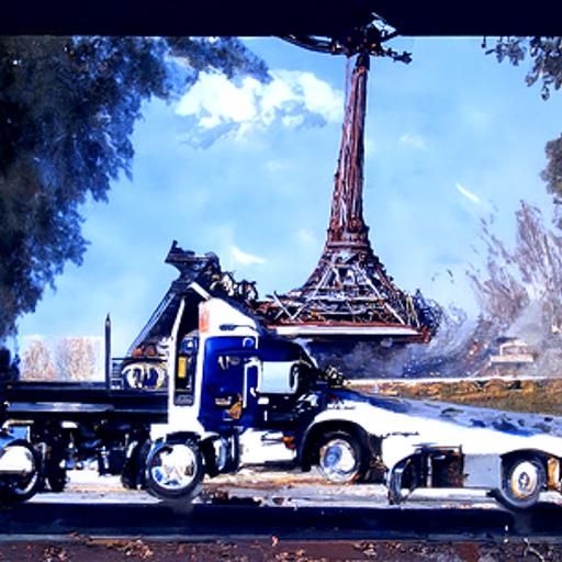 Eiffel Tower Incident: Oil Painting