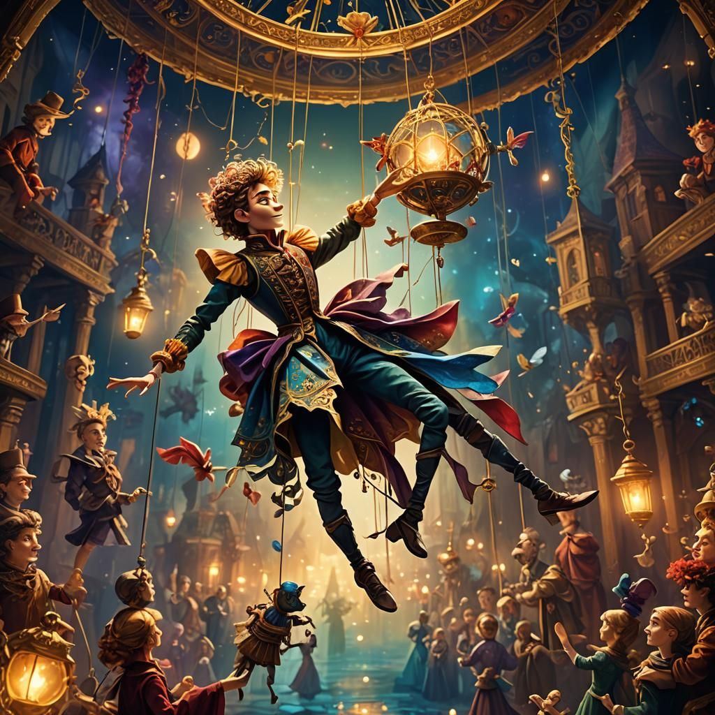 Intricate Marionette Concept Art in Art Nouveau Style