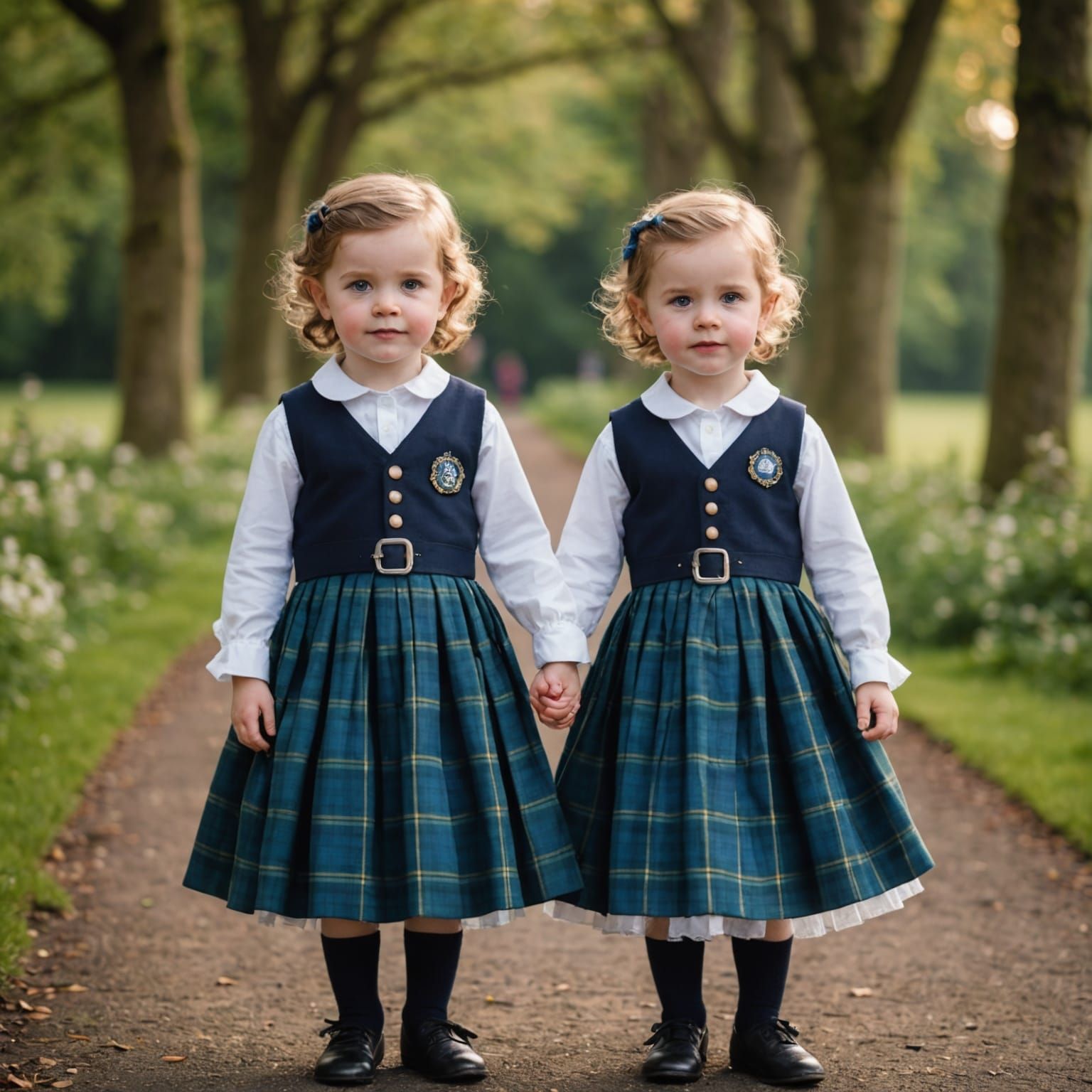 Twins in Scottish Dress: Professional Photography