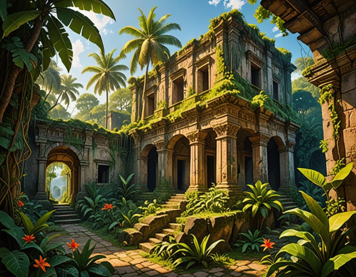 Tropical Ruins of Panamá Viejo, a Spanish Colonial Paradise