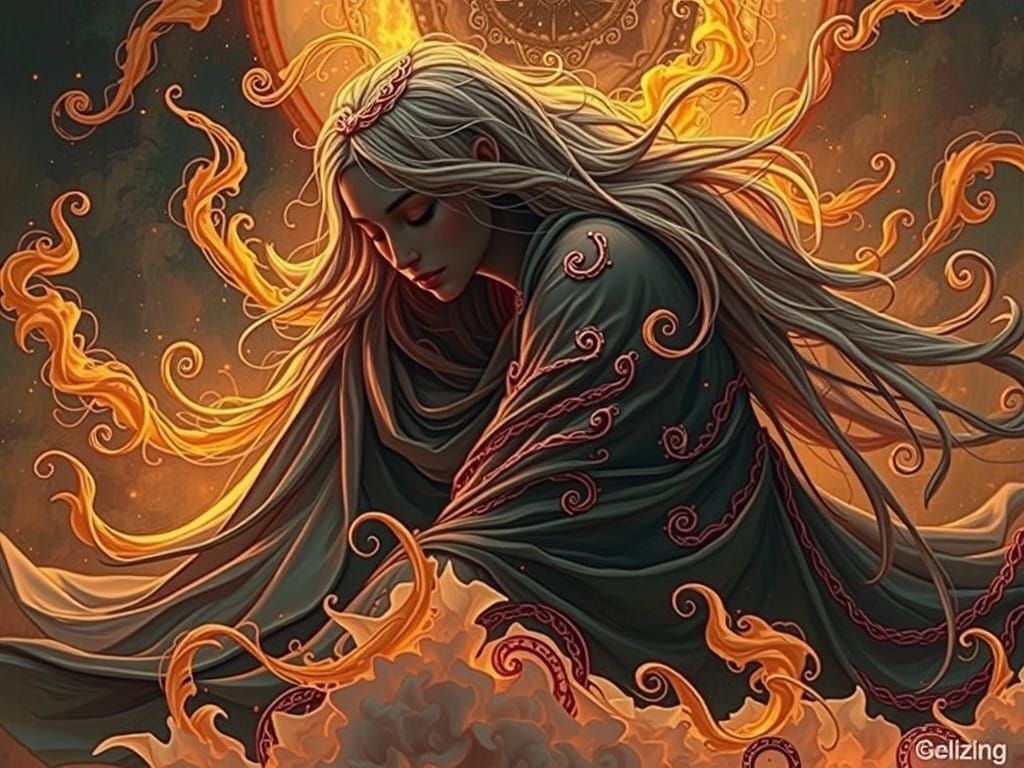 Serene Deity in Ethereal Harmony